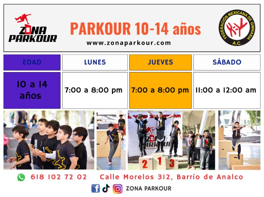 Parkour 10 - 14 años 